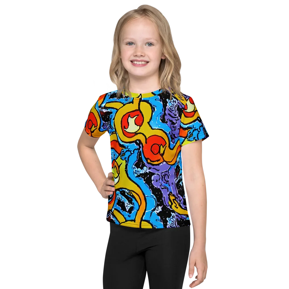 Electric Riddle on Kids Crew Neck T-Shirt — Front