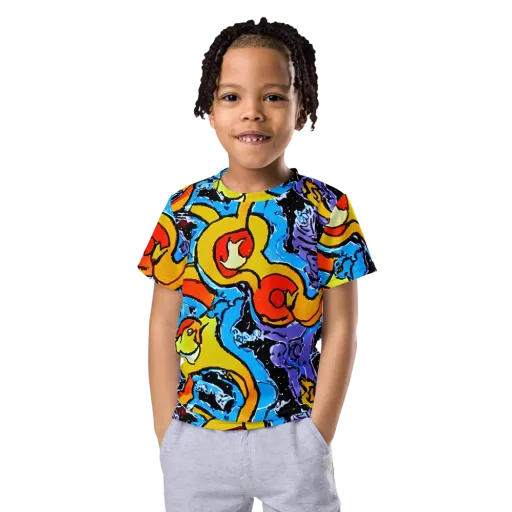 Electric Riddle on a Kids Crew Neck T-Shirt