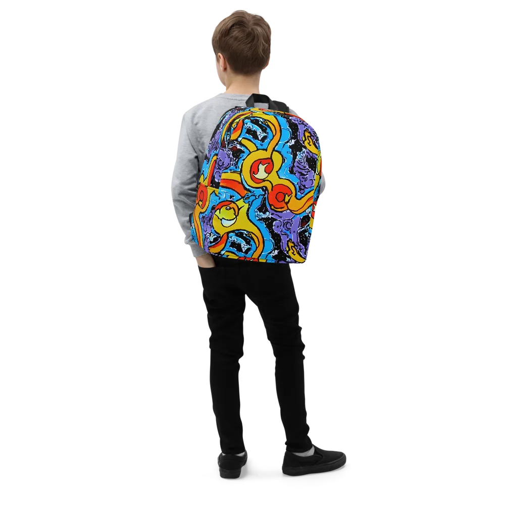 Electric Riddle on Minimalist Backpack — Right Front