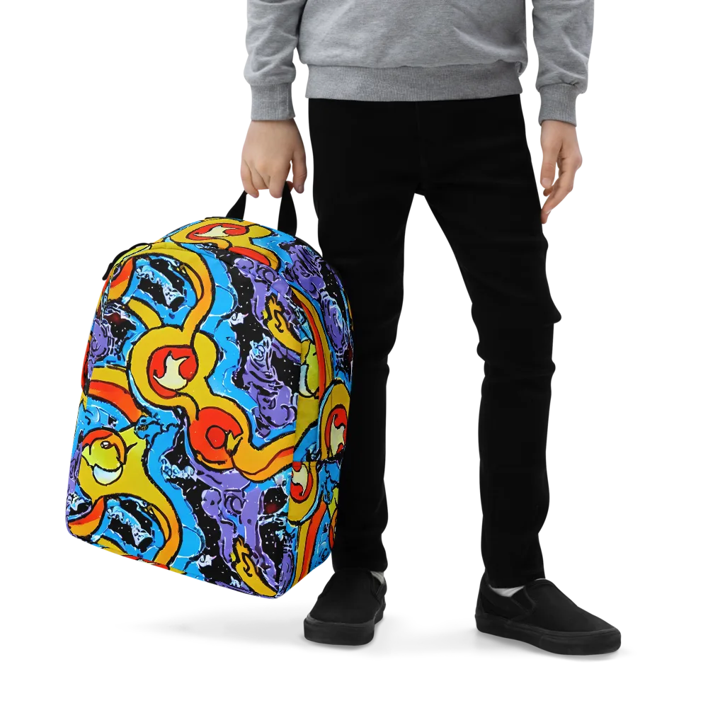 Electric Riddle on Minimalist Backpack — Zoomed-in