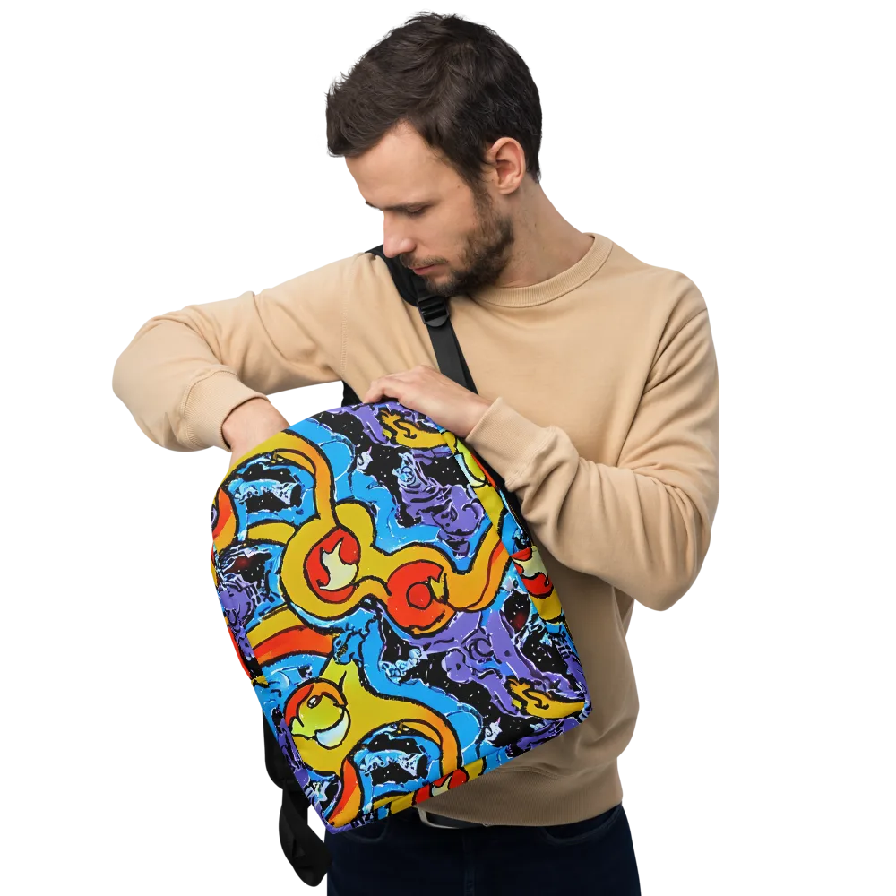 Electric Riddle on Minimalist Backpack — Front