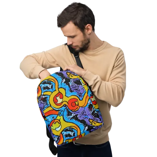 Electric Riddle on a Minimalist Backpack