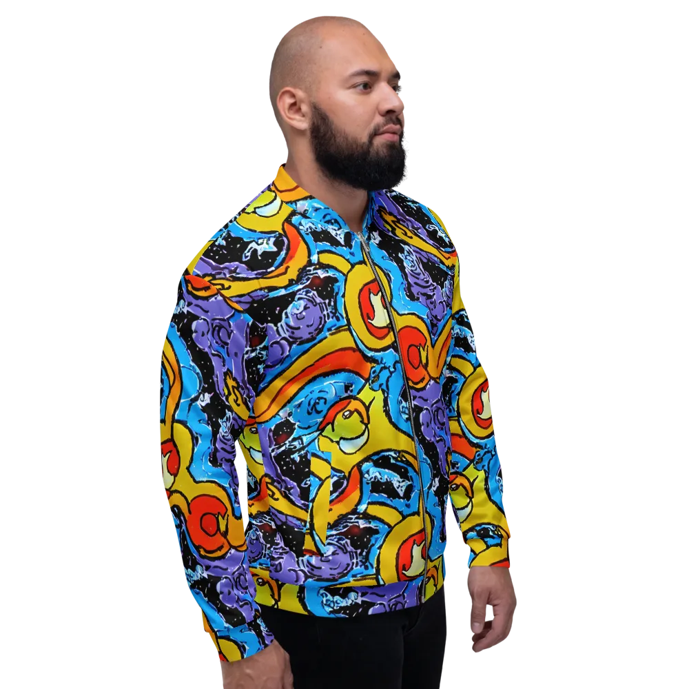 Electric Riddle on Bomber Jacket — Right