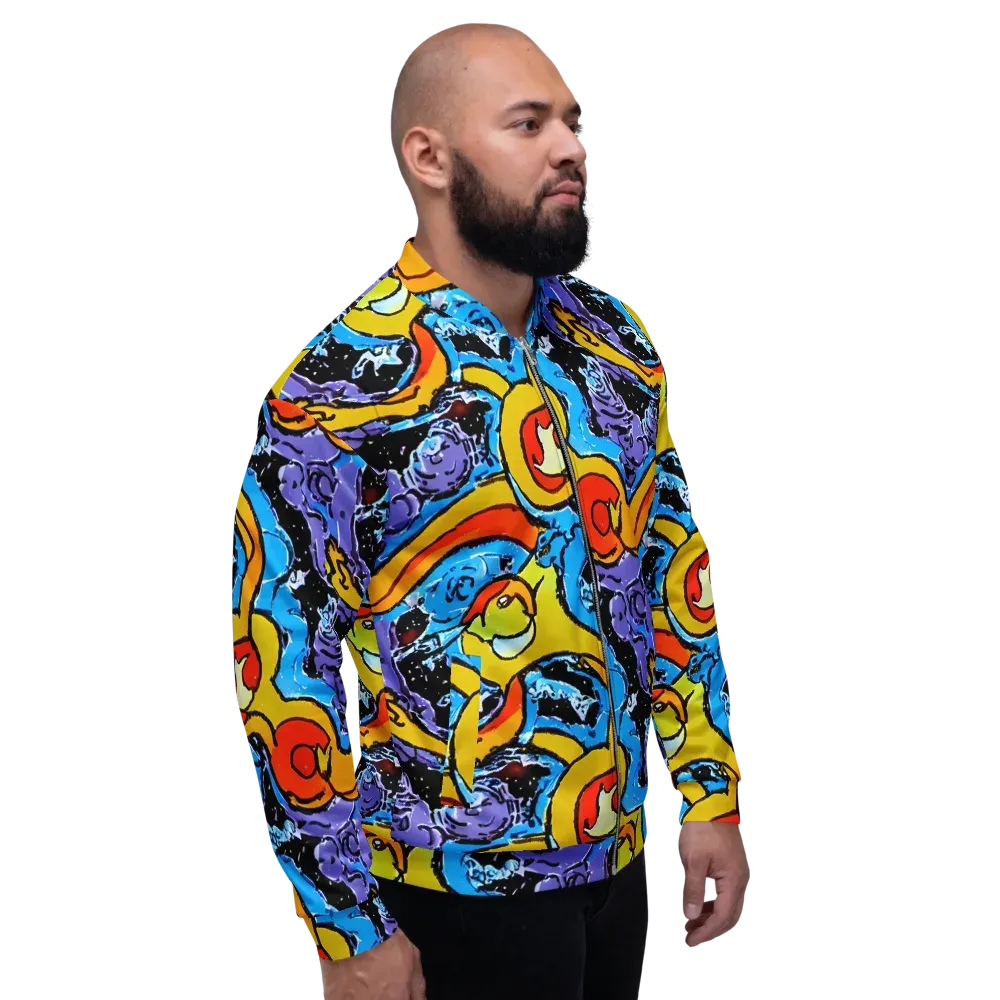 Electric Riddle on Bomber Jacket — Right