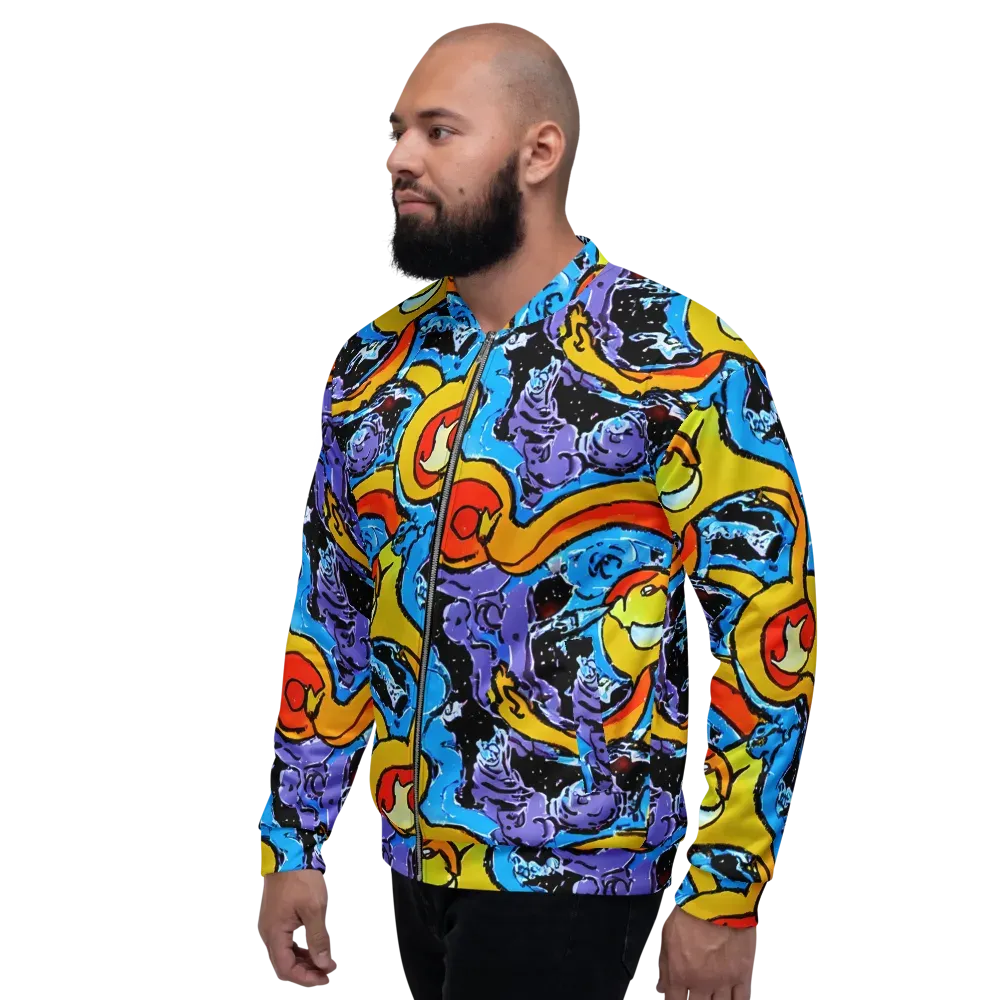 Electric Riddle on Bomber Jacket — Left
