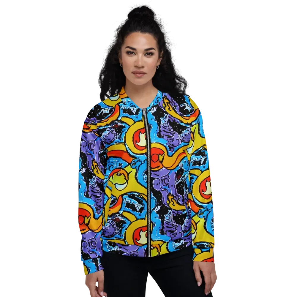 Electric Riddle on Bomber Jacket — Front