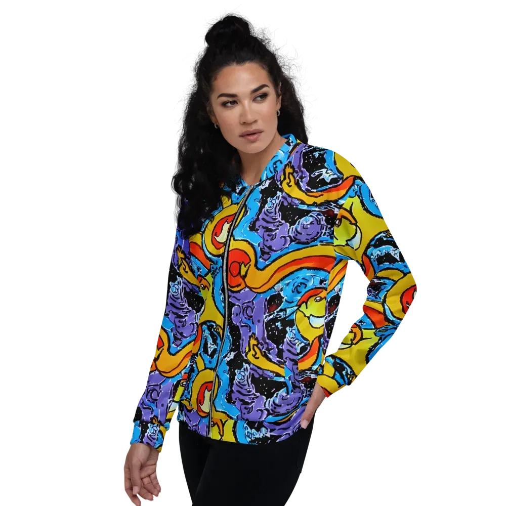 Electric Riddle on Bomber Jacket — Left
