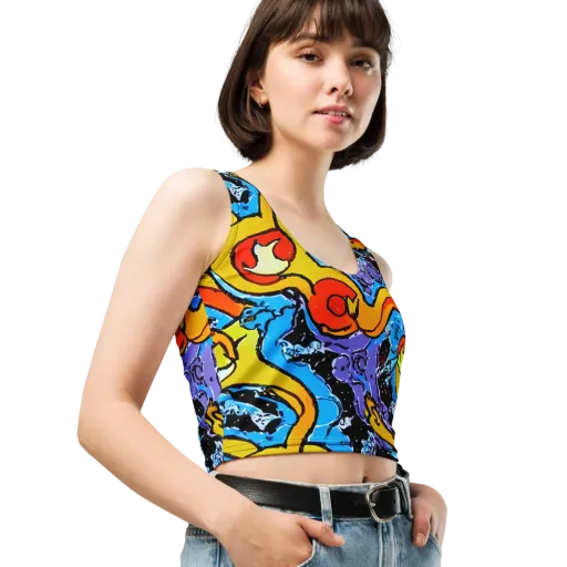 Electric Riddle on a Crop Top