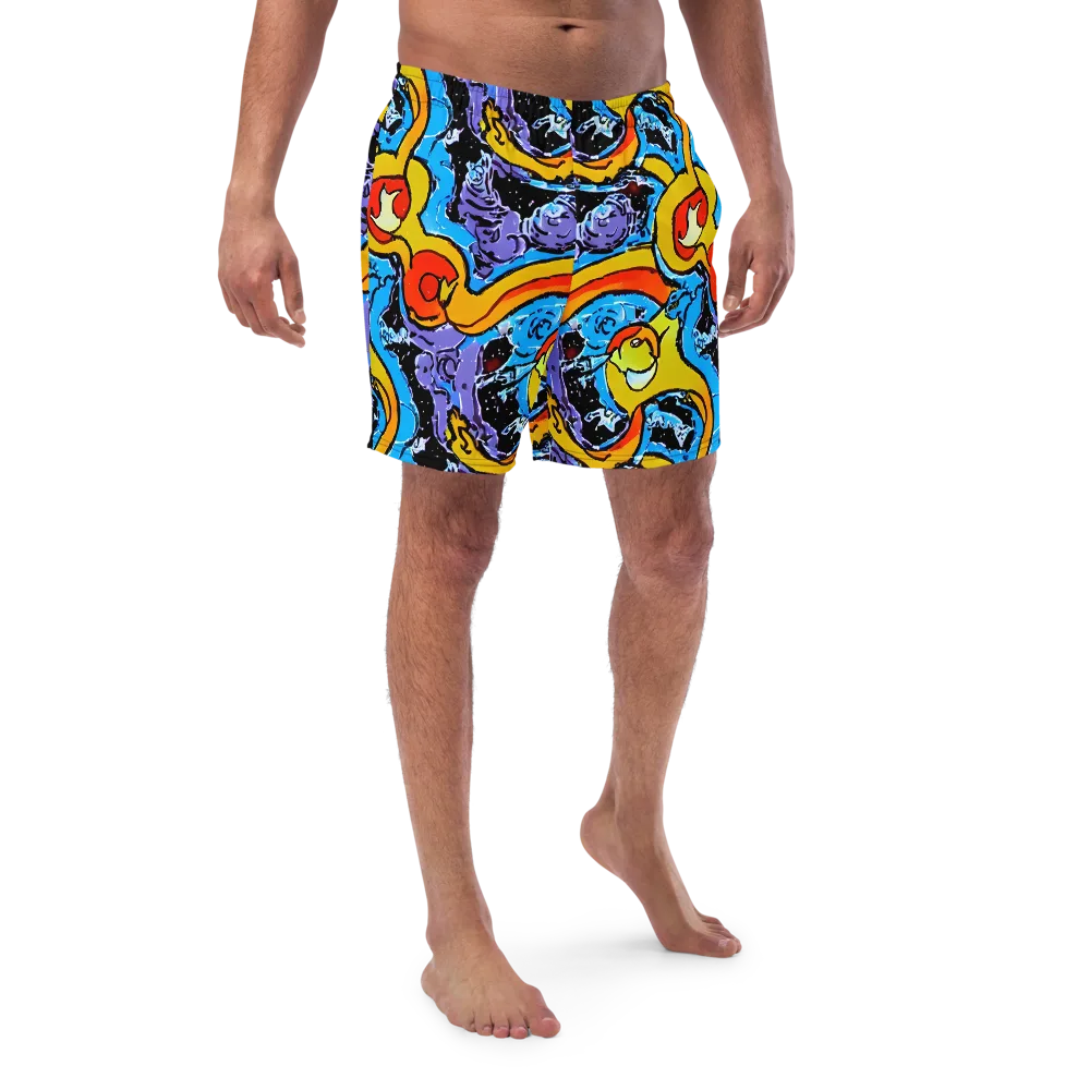 Electric Riddle on Swim Trunks — Front
