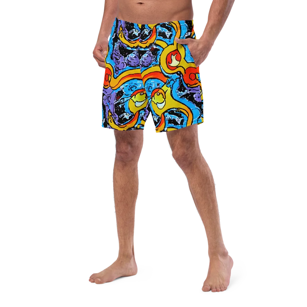 Electric Riddle on Swim Trunks — Left Front