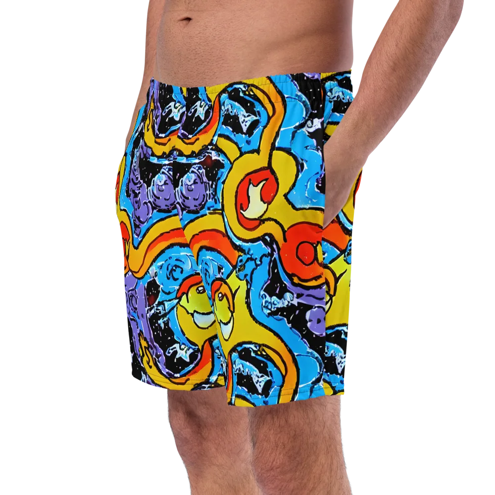 Electric Riddle on Swim Trunks — Left Front