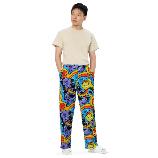 Electric Riddle on a Wide-Leg Pants