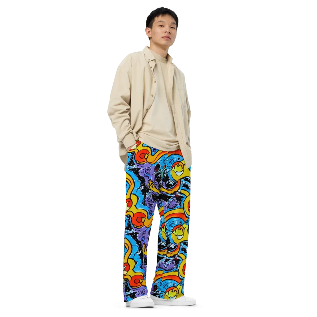 Electric Riddle on Wide-Leg Pants — Right Front