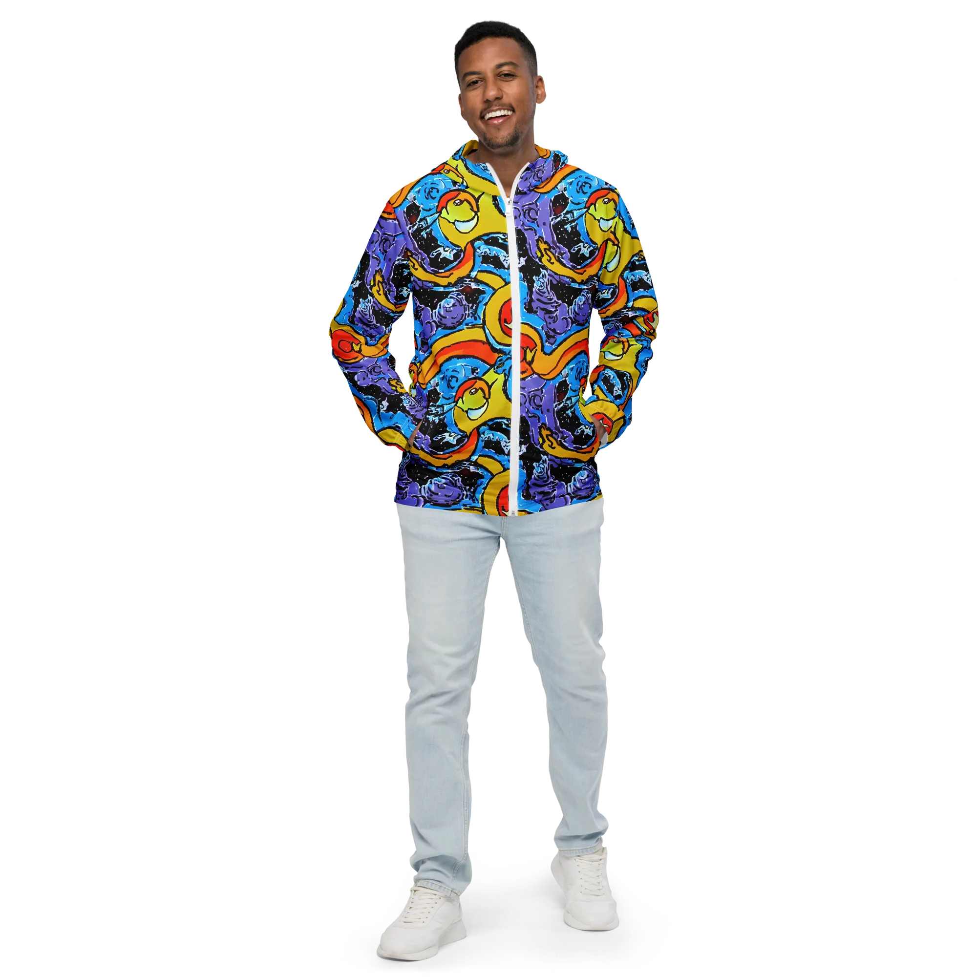 Electric Riddle on Men's Windbreaker — Front