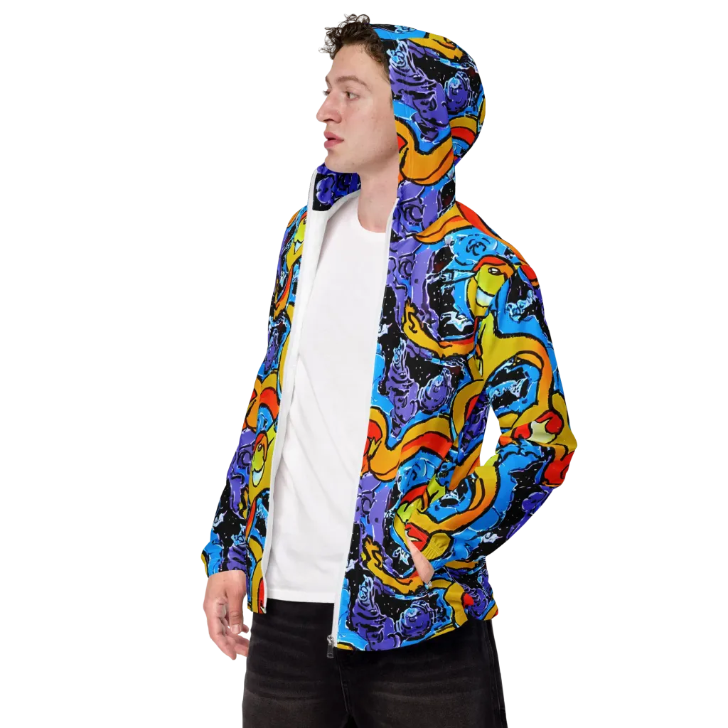 Electric Riddle on Men's Windbreaker — Left Front
