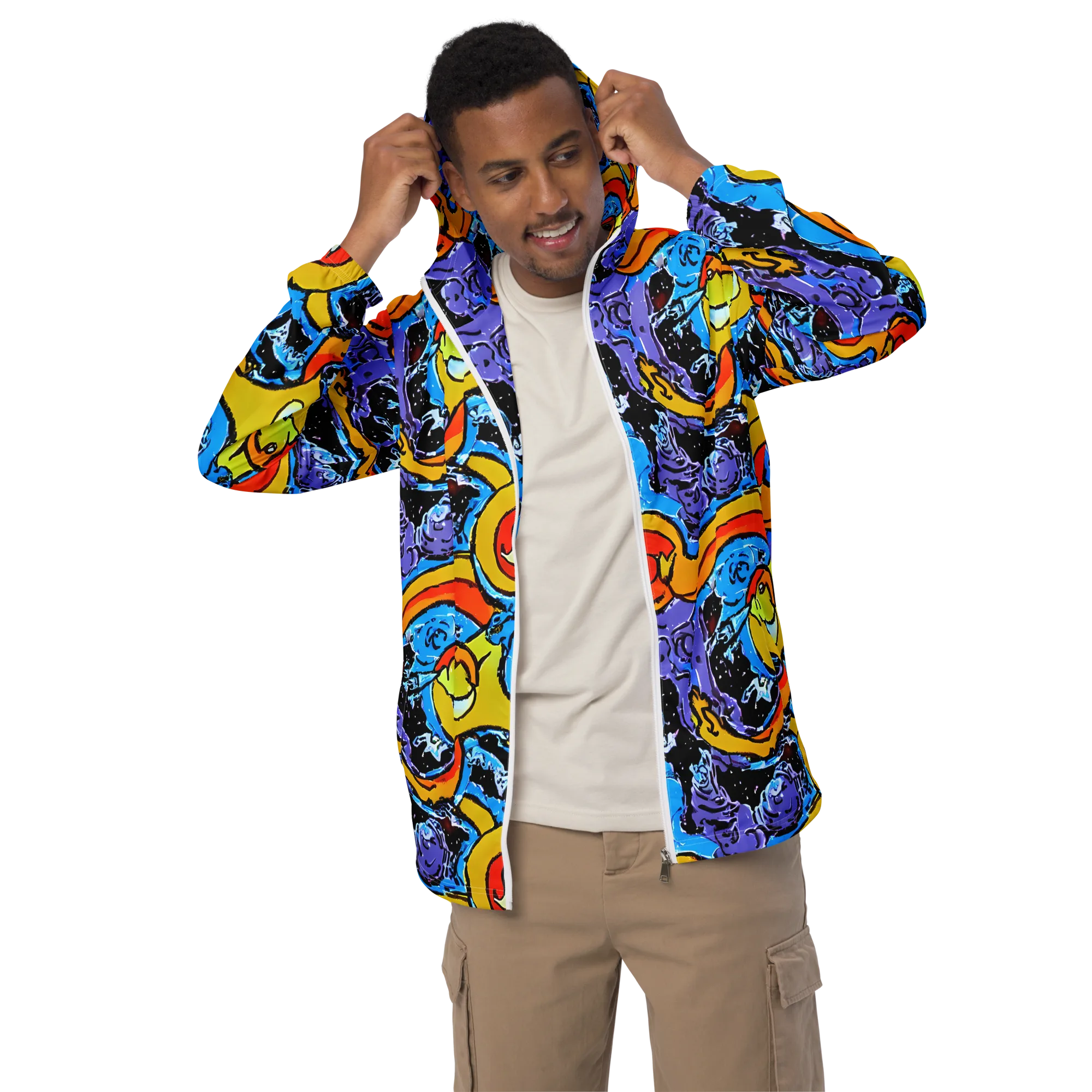 Electric Riddle on Men's Windbreaker — Front