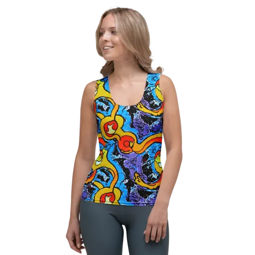 Electric Riddle on a Women's Tank Top