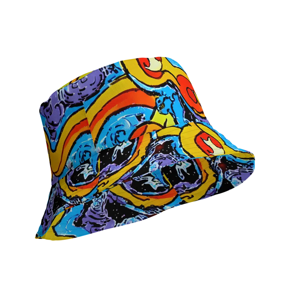 Electric Riddle on Reversible Bucket Hat — Product details Outside