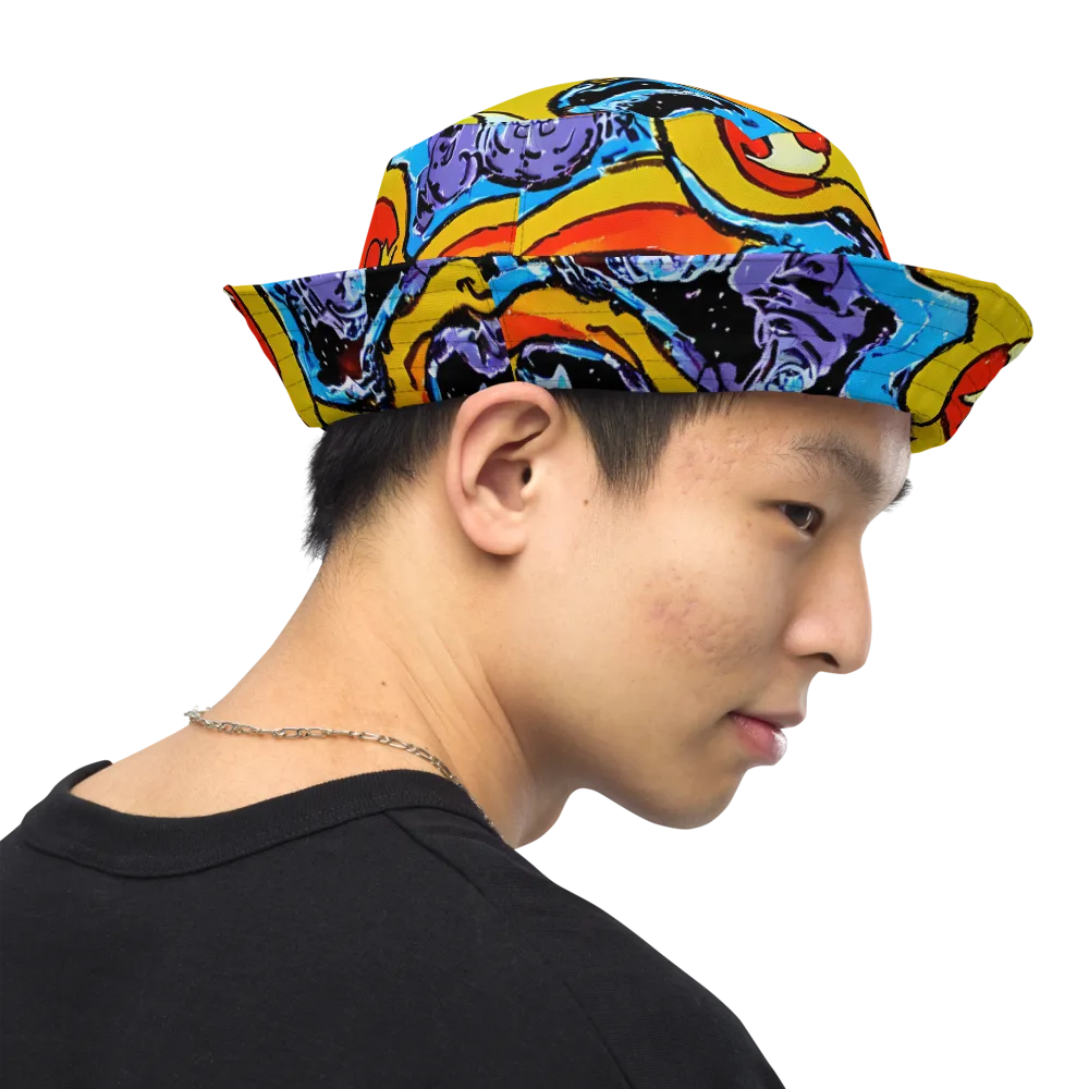 Electric Riddle on Reversible Bucket Hat — Right Outside