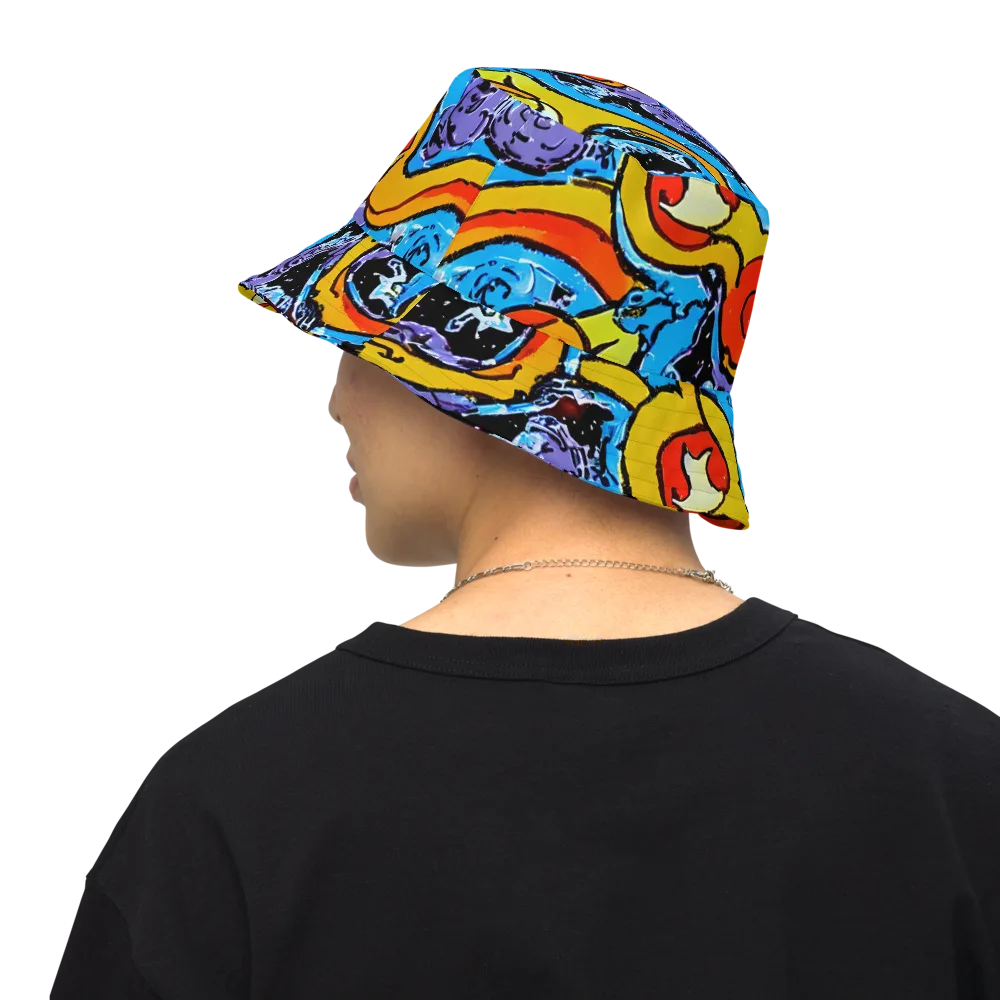 Electric Riddle on Reversible Bucket Hat — Back Inside