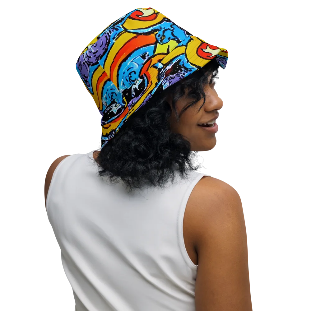 Electric Riddle on Reversible Bucket Hat — Right Outside