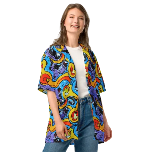 Electric Riddle on a Button Shirt