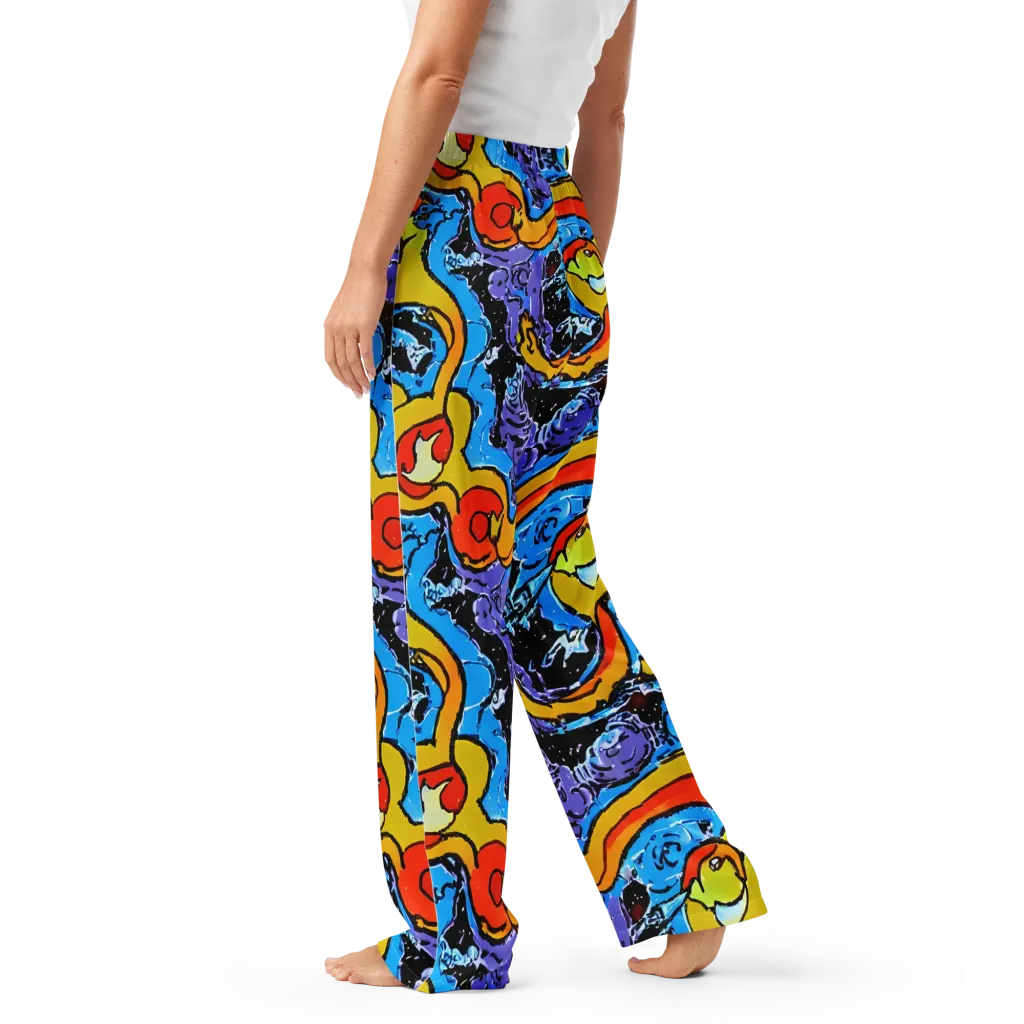 Electric Riddle on Women's Pajama Pants — Left