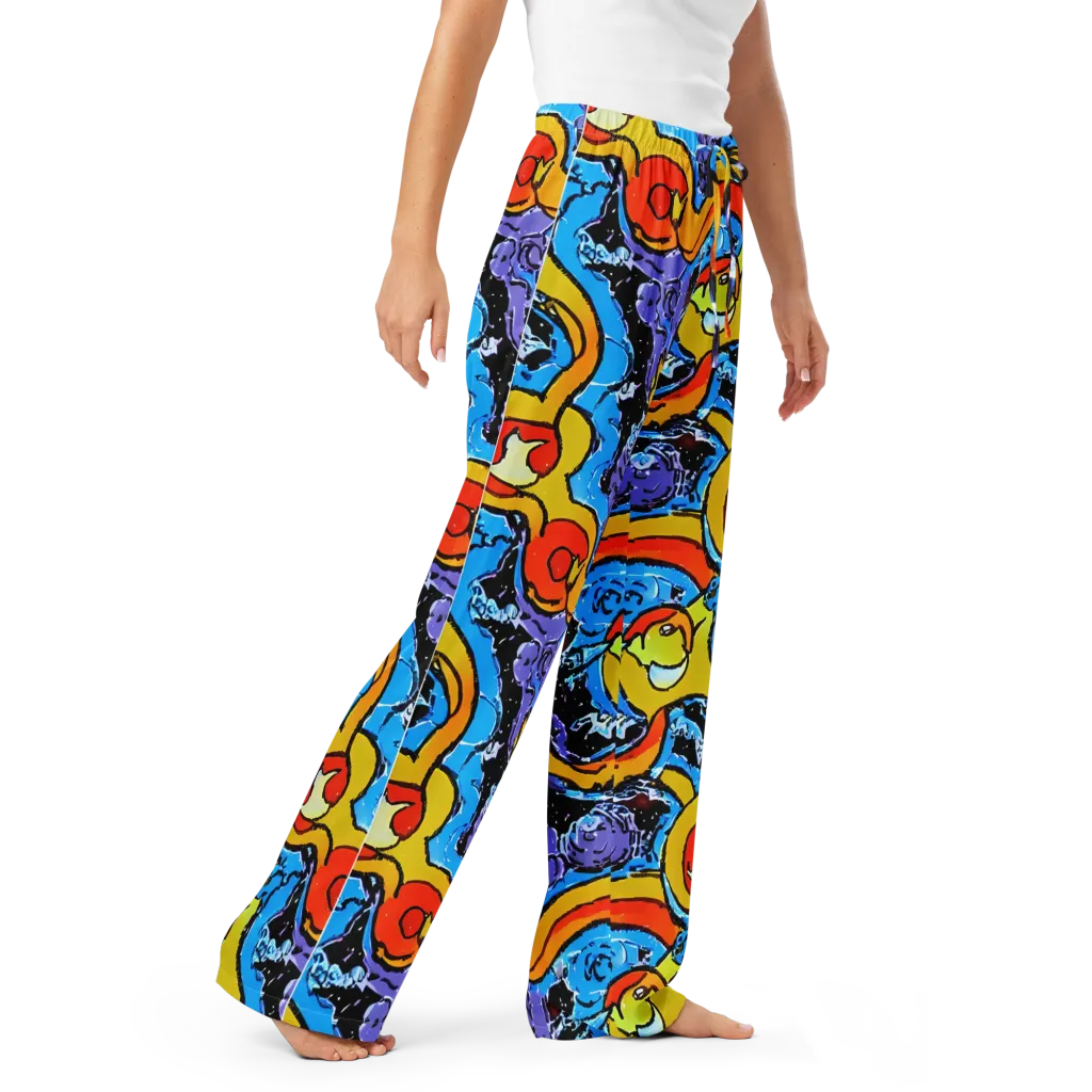Electric Riddle on Women's Pajama Pants — Right Front
