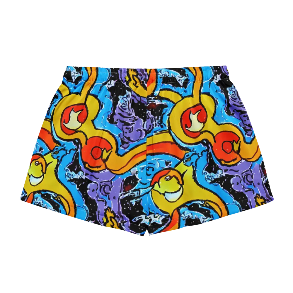 Electric Riddle on Women's Pajama Shorts — Back