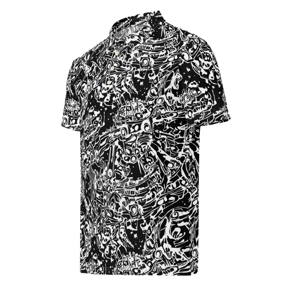 Ink Uprising on Men's Slim Fit Polo Shirt — Left Front