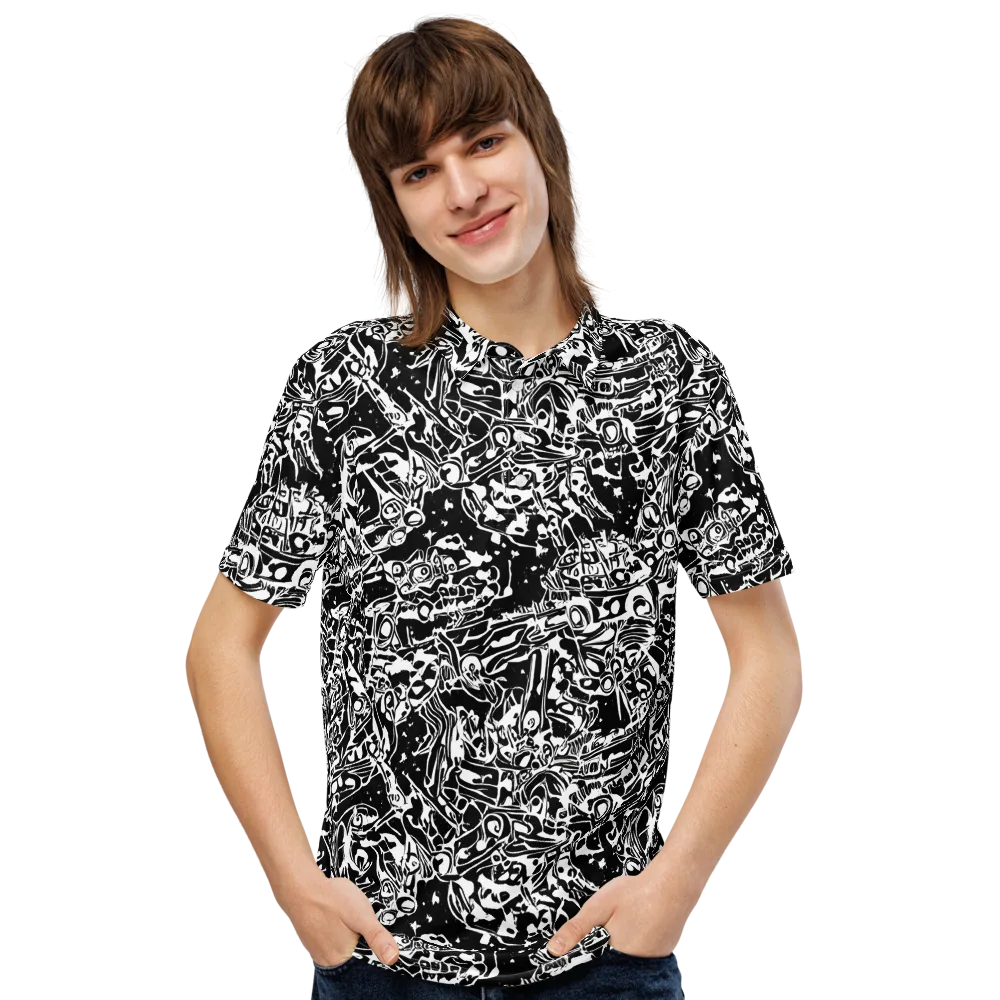Ink Uprising on Men's Slim Fit Polo Shirt — Front