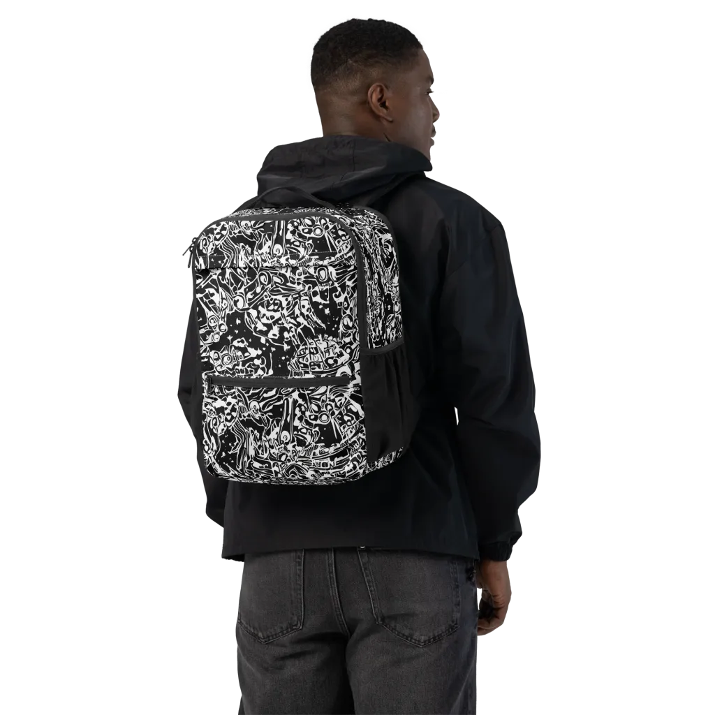 Ink Uprising on Utility Backpack — Back
