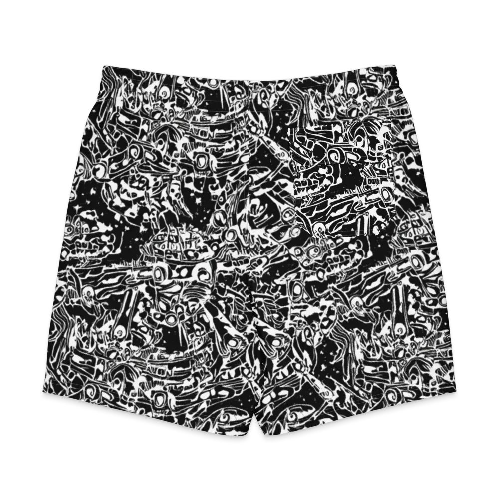 Ink Uprising on Men's Board Shorts — Back
