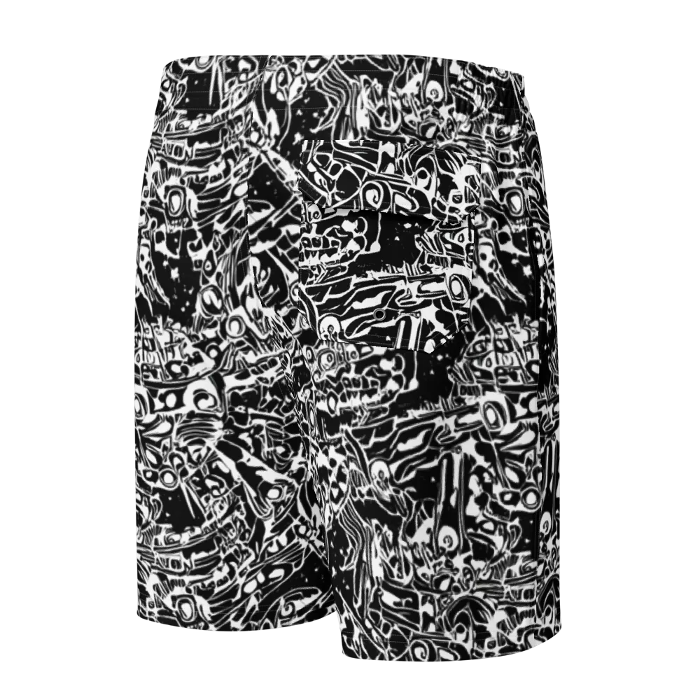 Ink Uprising on Men's Board Shorts — Back