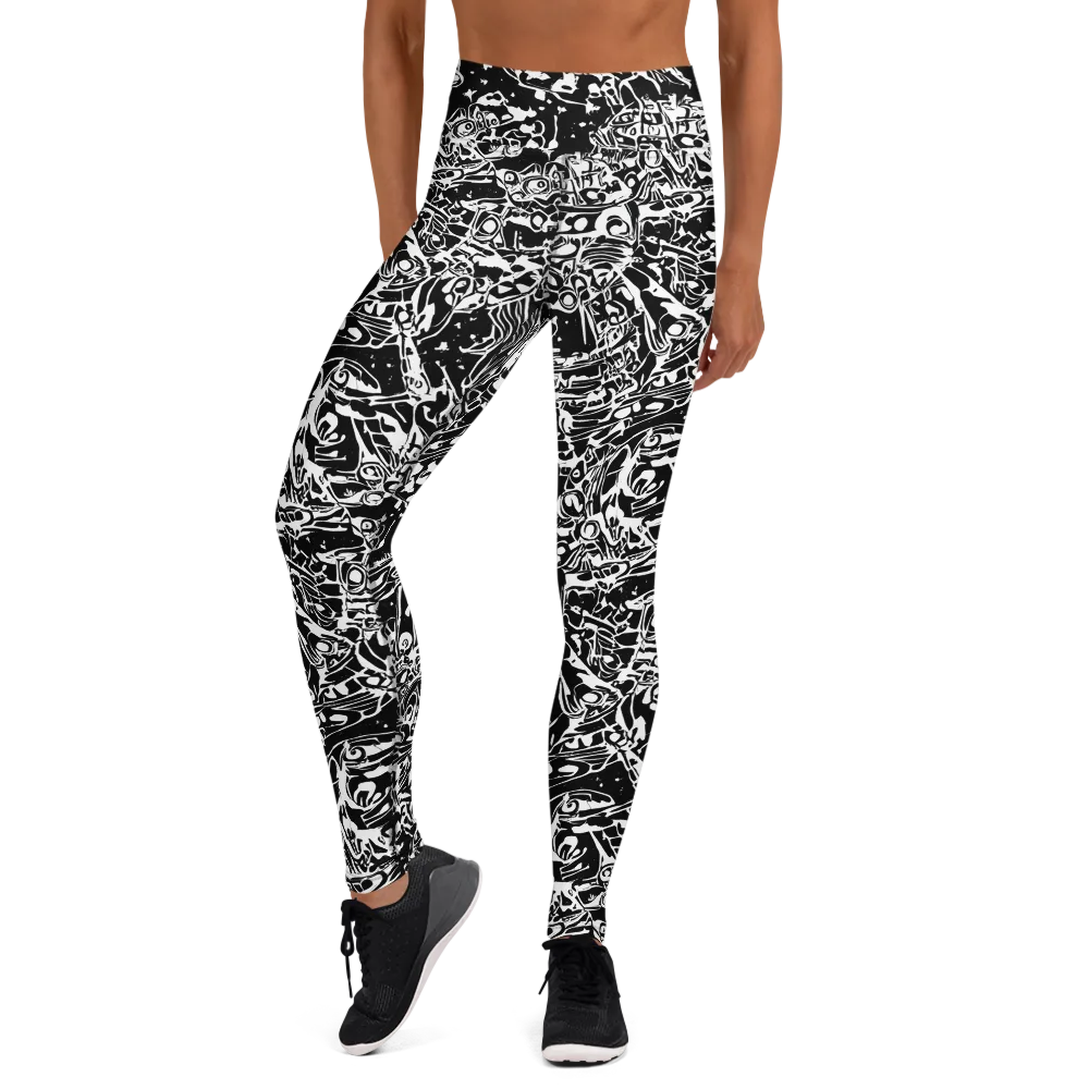 Ink Uprising on Yoga Leggings — Front