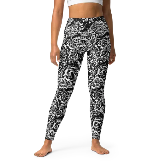 Ink Uprising on a Yoga Leggings