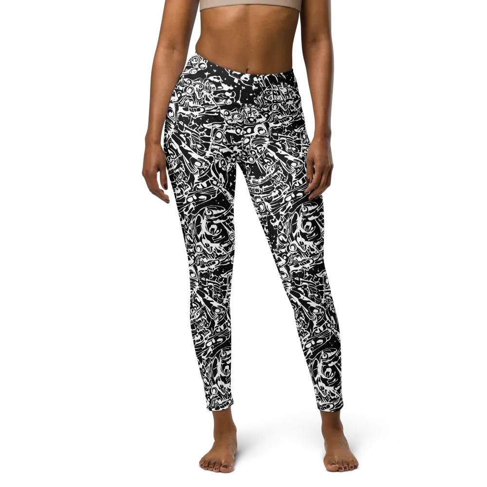 Ink Uprising on Yoga Leggings — Front