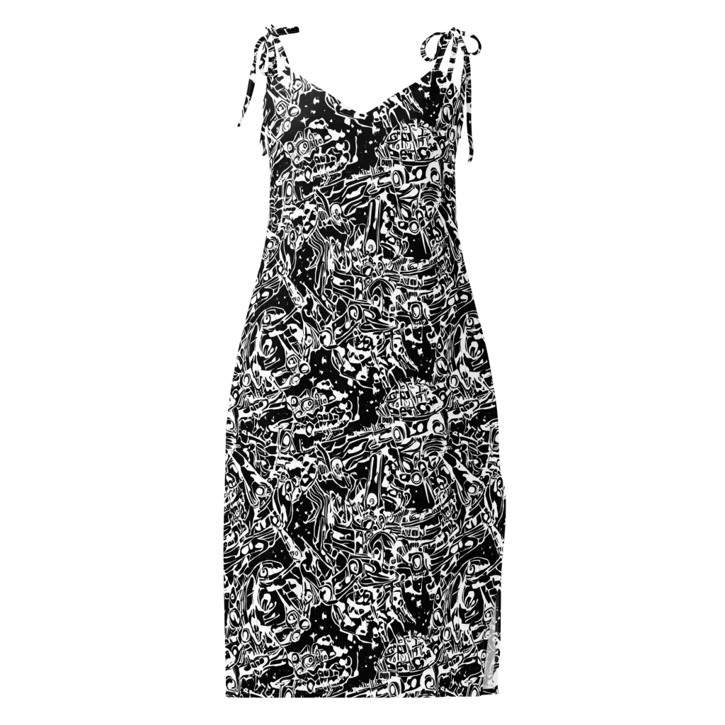Ink Uprising on Slip Dress — Front