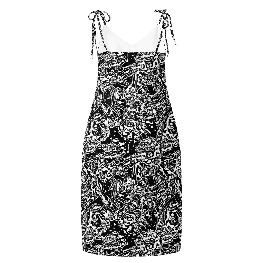 Ink Uprising on Slip Dress — Back