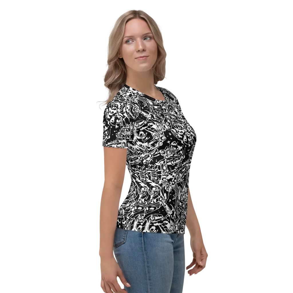 Ink Uprising on Women's Crew Neck T-Shirt — Right