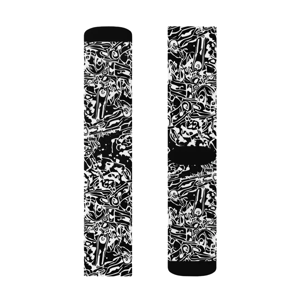 Ink Uprising on Socks — Left Sock
