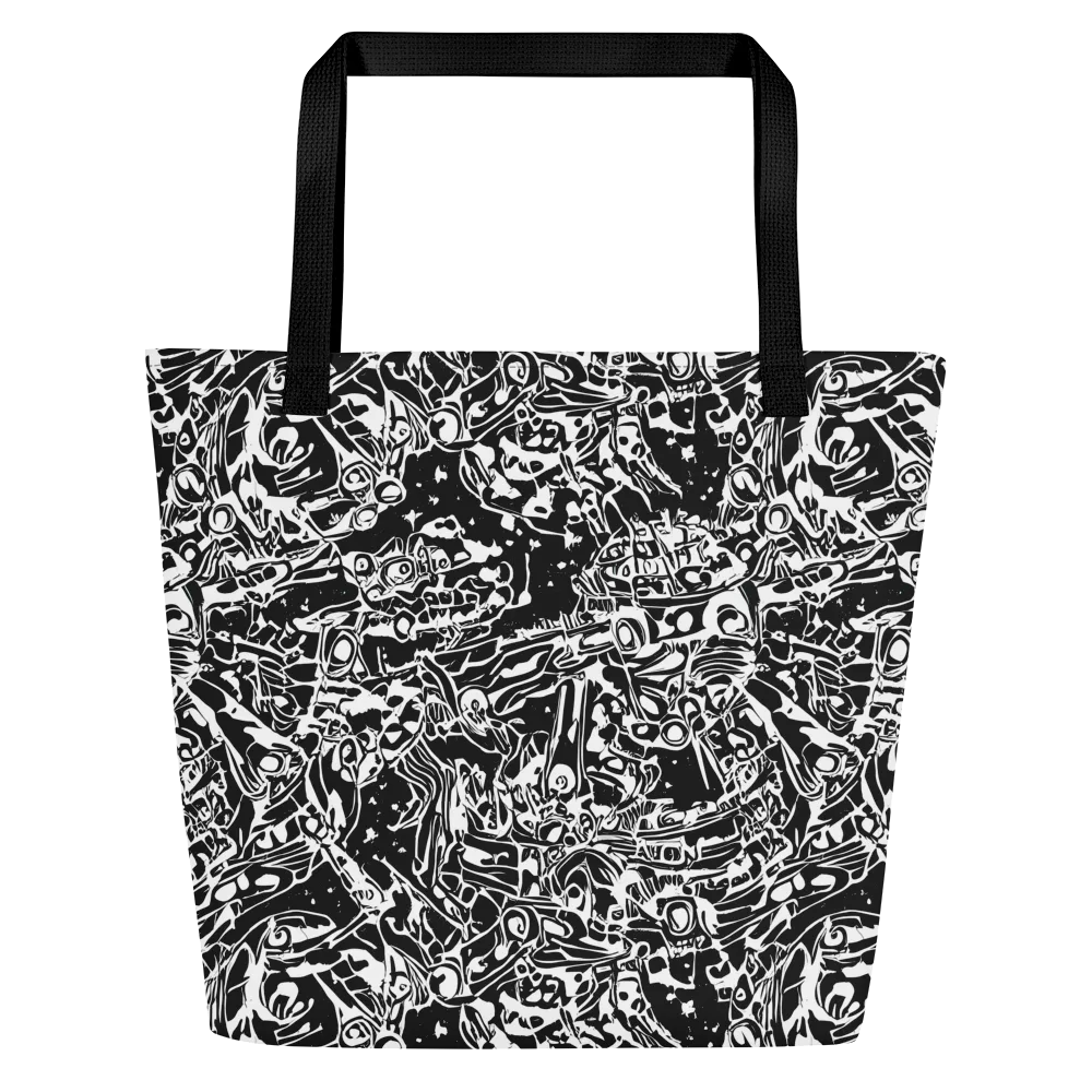 Ink Uprising on Large Tote Bag W/ Pocket — Front
