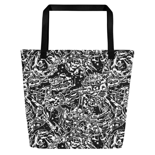 Ink Uprising on a Large Tote Bag W/ Pocket