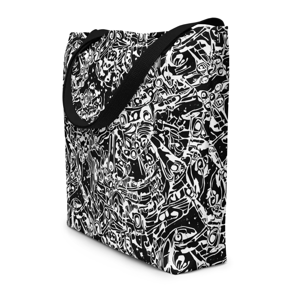 Ink Uprising on Large Tote Bag W/ Pocket — Front