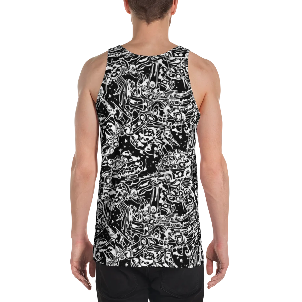 Ink Uprising on Men's Tank Top — Back