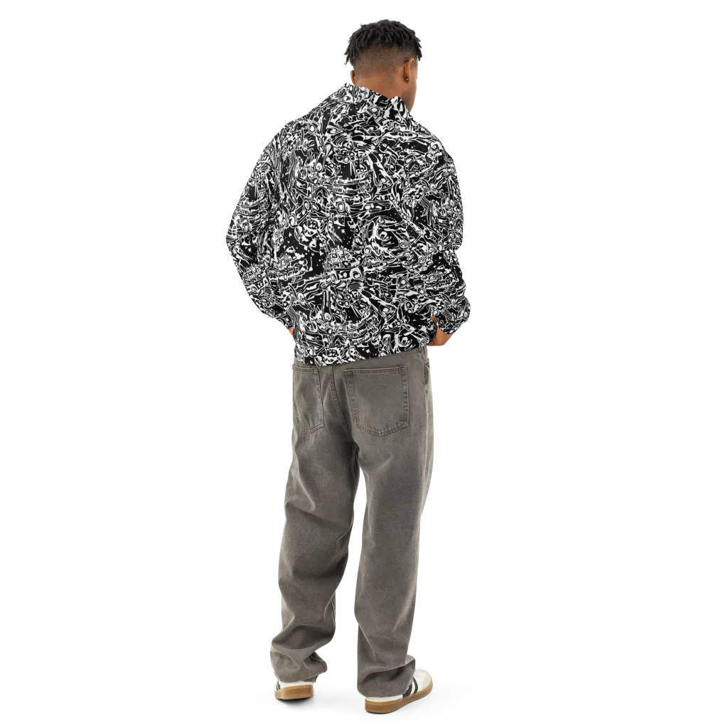 Ink Uprising on Cotton Hoodie — Back