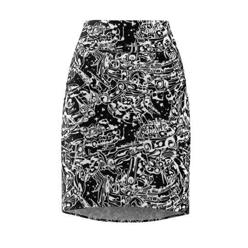 Ink Uprising on a Pencil Skirt