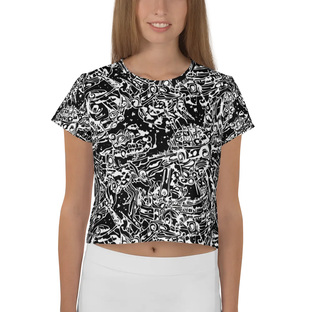 Ink Uprising on Crop Tee — Front