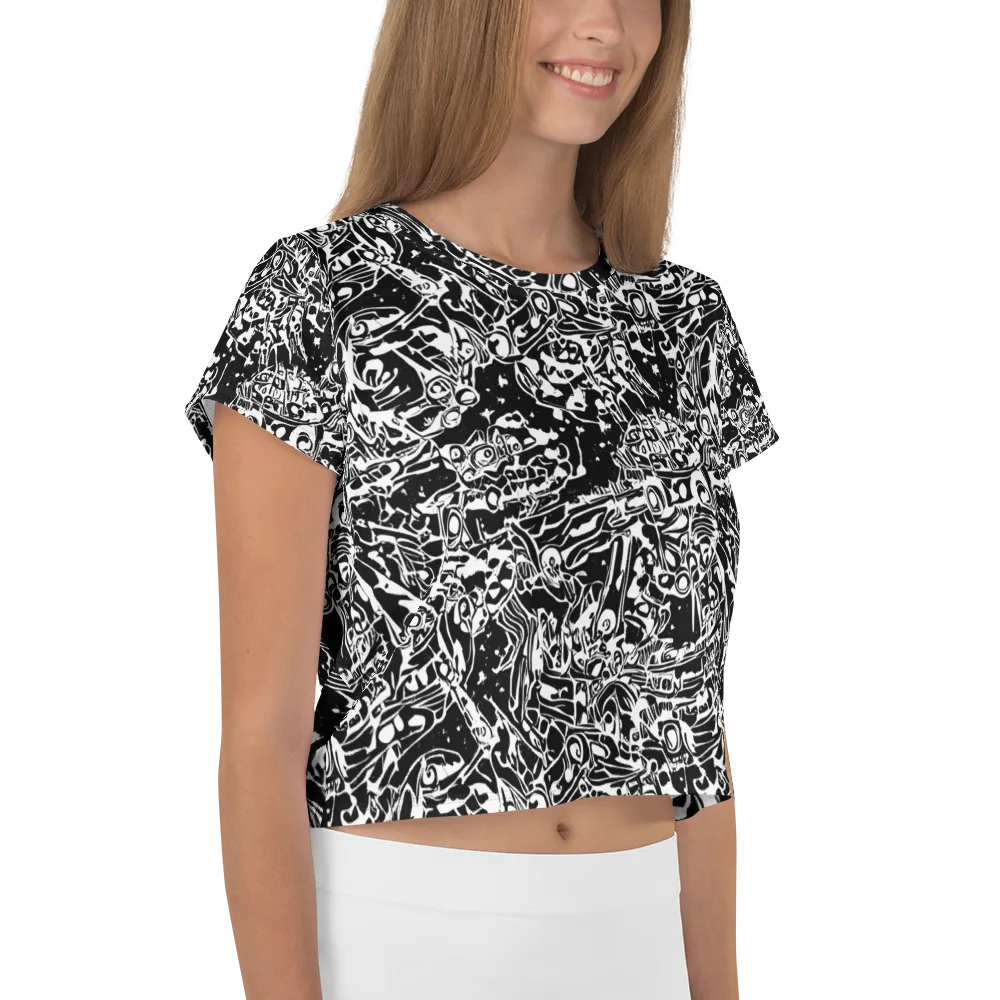 Ink Uprising on Crop Tee — Right
