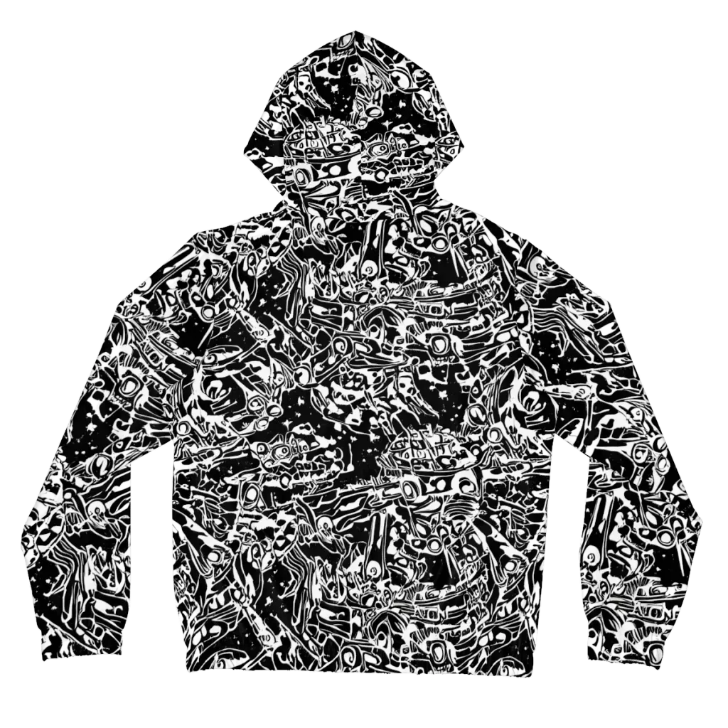 Ink Uprising on Women's Full-Zip Hoodie — Back